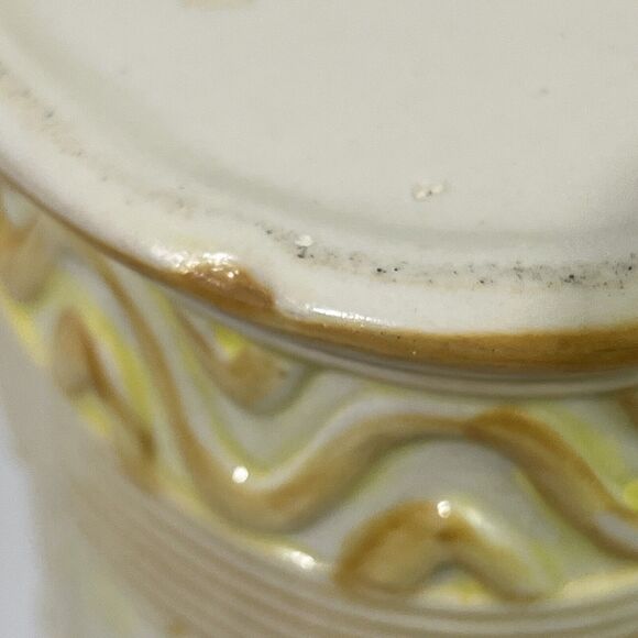 VTG 90s Italian Mediterranean Artichokes Ceramic Tall Pasta Canister Keeper - Picture 16 of 17